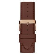 Guess Men’s Quartz Brown Leather Strap Blue Dial 42mm Watch GW0353G2