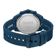 Hugo Boss Men’s Quartz Blue Nylon Strap Blue Dial 45mm Watch 1513919