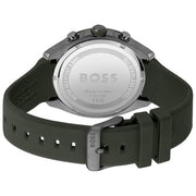 Hugo Boss Men’s Quartz Kai Green Silicone Strap Kai Green Dial 44mm Watch 1514060