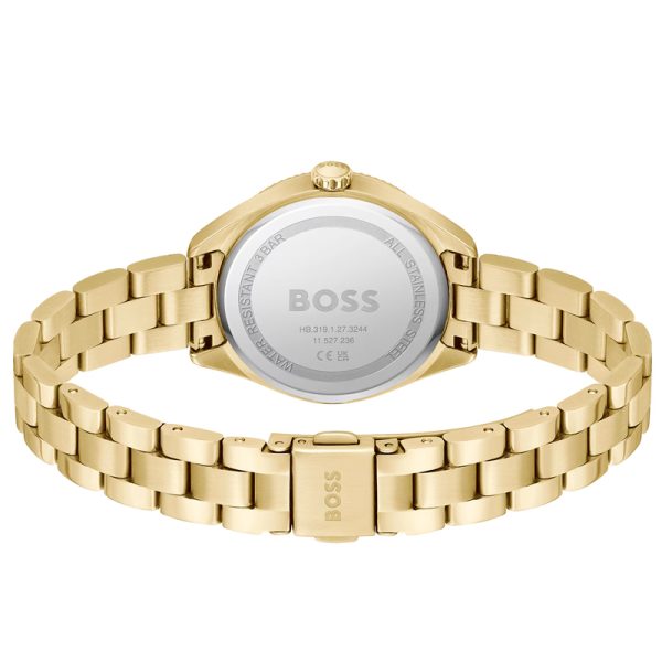 Hugo Boss Women’s Quartz Gold Stainless Steel Green Dial 32mm Watch 1502729