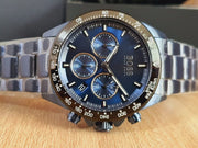 Hugo Boss Men’s Chronograph Quartz Stainless Steel Blue Dial 45mm Watch 1513758