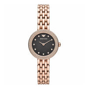 Emporio Armani Women’s Quartz Stainless Steel Black Mother Of Pearl Dial 30mm Watch AR11372