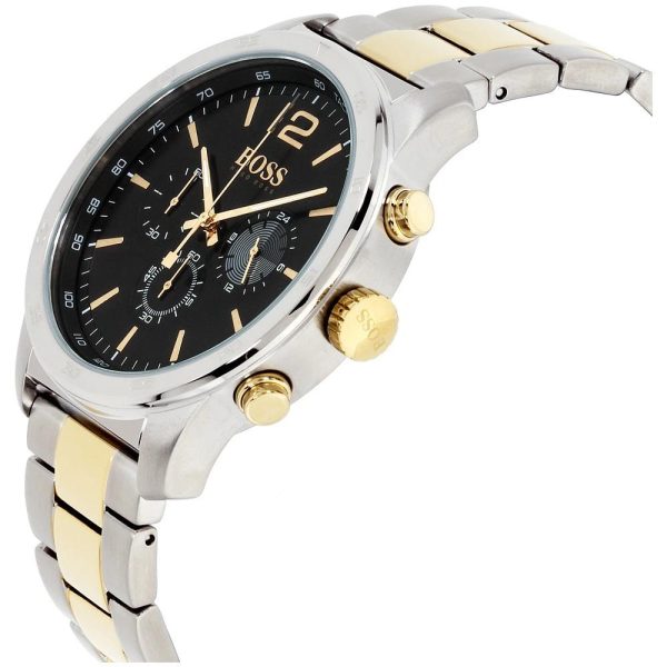 Hugo Boss Men’s Chronograph Quartz Stainless Steel Black Dial 44mm Watch 1513529