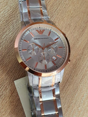 Emporio Armani Men’s Quartz Stainless Steel Gray Dial 43mm Watch AR11077