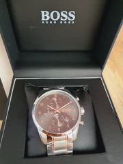 Hugo Boss Men’s Chronograph Analogue Quartz Stainless Steel Strap 44mm Watch 1513789