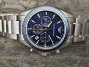 Emporio Armani Men’s Sport Quartz Stainless Steel Blue Dial 44mm Watch AR6091