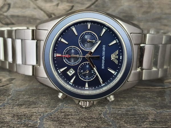 Emporio Armani Men’s Sport Quartz Stainless Steel Blue Dial 44mm Watch AR6091