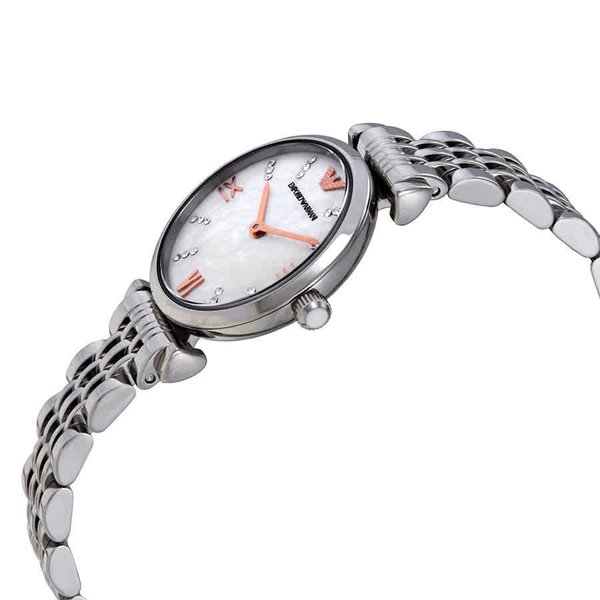 Emporio Armani Women’s Stainless Steel Mother of Pearl Dial 32mm Watch AR11204