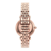 Emporio Armani Women’s Quartz Rose Gold Stainless Steel Mother Of Pearl Dial 32mm Watch AR11385