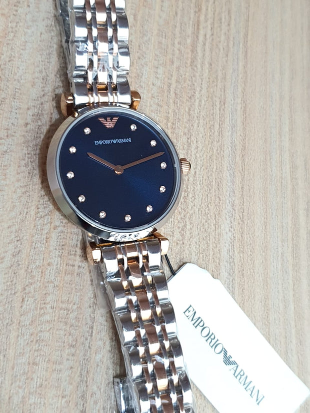 Emporio Armani Women’s Quartz Stainless Steel Blue Dial 32mm Watch AR11092