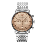 Emporio Armani Men’s Quartz Analog Display Stainless Steel Strap 43mm Watch AR11239
