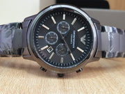 Emporio Armani Men’s Chronograph Quartz Stainless Steel Black Dial 47mm Watch AR1451