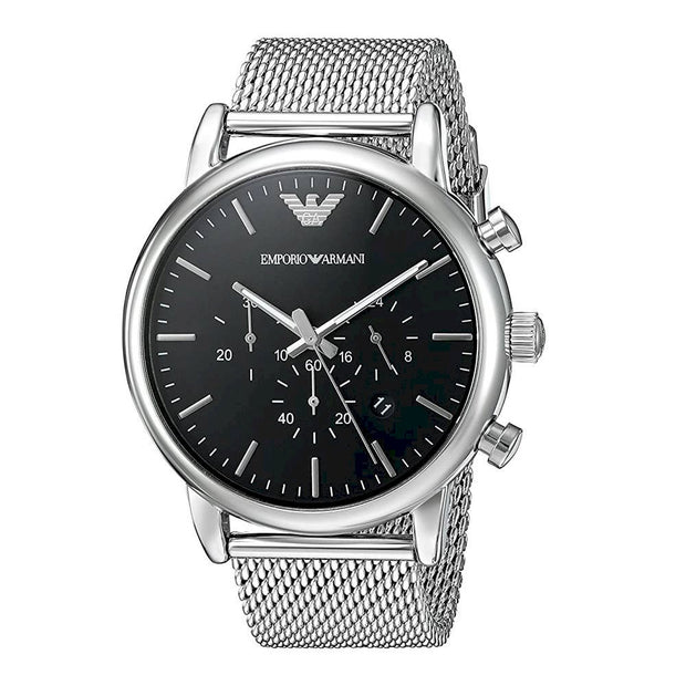 Emporio Armani Men’s Quartz Stainless Steel Black Dial 46mm Watch AR8032