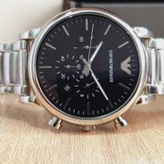 Emporio Armani Men’s Chronograph Quartz Stainless Steel Black Dial 46mm Watch AR1894