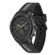 Hugo Boss Men’s Sport Quartz Silicone Strap Black Dial 46mm Watch 1513859