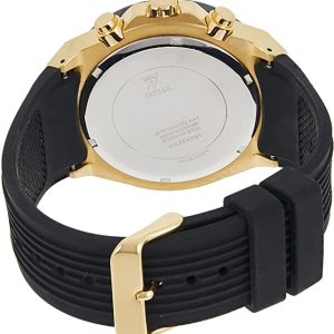 Guess Men’s Quartz Silicone Strap Black Dial 46mm Watch GW0057G1