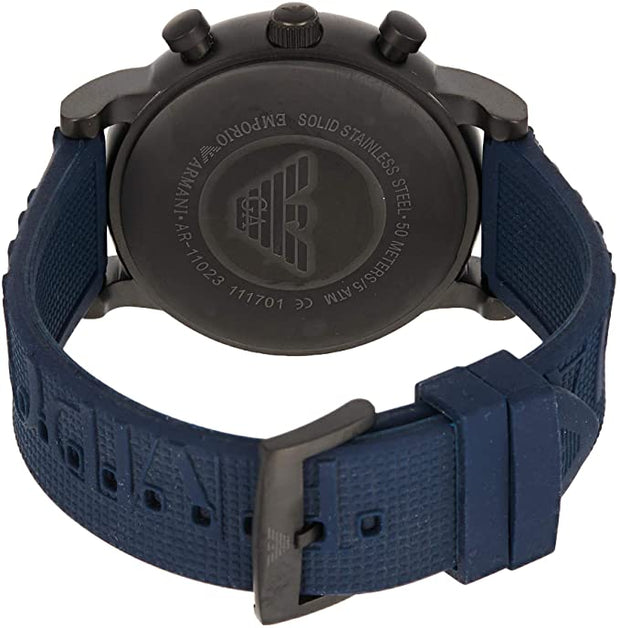 Emporio Armani Men’s Quartz Silicone Strap Black Dial 46mm Watch AR11023