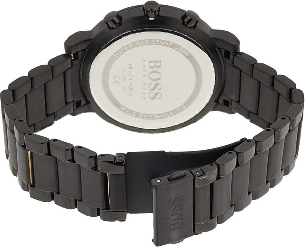 Hugo Boss Men’s Chronograph Quartz Stainless Steel Black Dial 43mm Watch 1513780