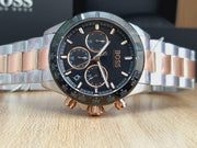 Hugo Boss Men’s Analog Stainless Steel Black Dial 45mm Watch 1513757