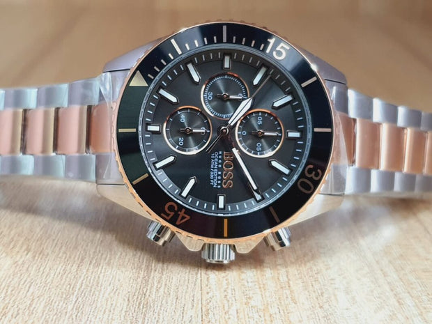 Hugo Boss Men’s Chronograph Quartz Stainless Steel Black Dial 48mm Watch 1513705