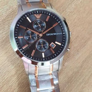 Emporio Armani Men’s Analogue Quartz Stainless Steel Black Dial 43mm Watch AR11165