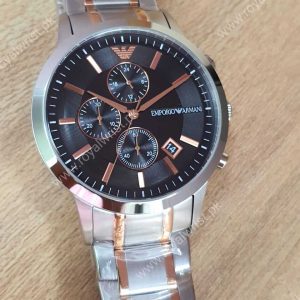 Emporio Armani Men’s Analogue Quartz Stainless Steel Black Dial 43mm Watch AR11165