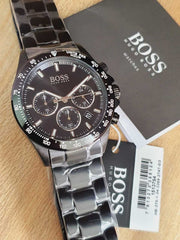 Hugo Boss Men’s Chronograph Quartz Stainless Steel Black Dial 45mm Watch 1513754