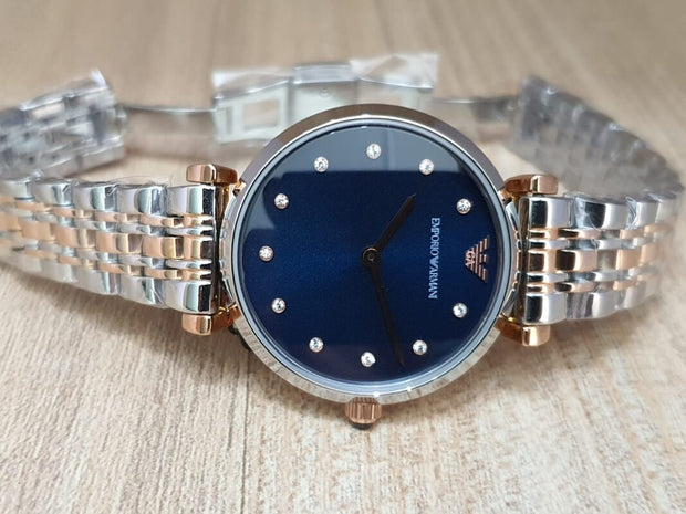 Emporio Armani Women’s Quartz Stainless Steel Blue Dial 32mm Watch AR11092