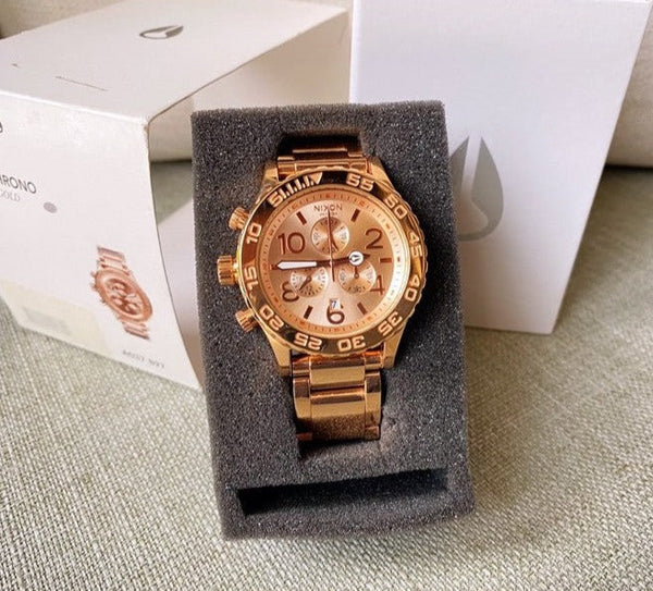 42-20 chronograph rose dial rose gold-tone men's watch men's watch a037-897