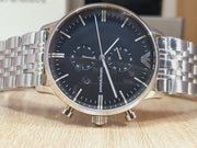 Emporio Armani Men’s Quartz Stainless Steel Black Dial 43mm Watch AR0389