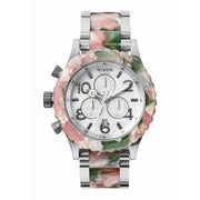 42-20 mint julep chronograph silver dial women's watch women's watch a037-1539