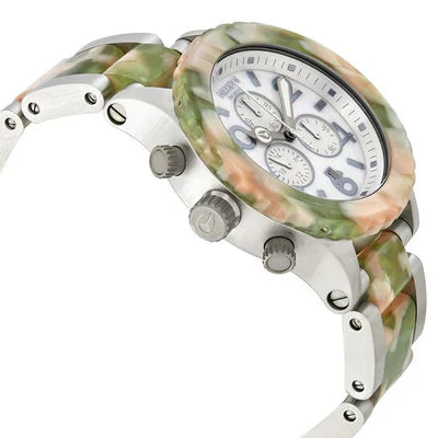 42-20 mint julep chronograph silver dial women's watch women's watch a037-1539