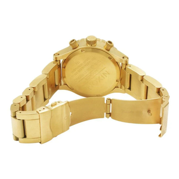 42-20 chrono champagne dial gold tone men's watch a037-502
