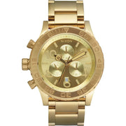 42-20 chrono champagne dial gold tone men's watch a037-502