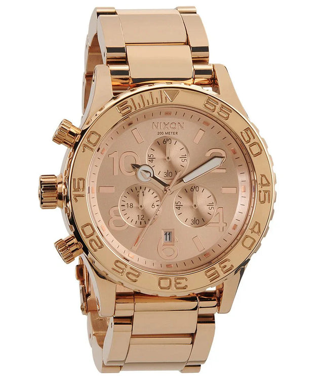 42-20 chronograph rose dial rose gold-tone men's watch men's watch a037-897