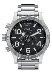 51-30 stainless steel chrono black men's watch a083-000