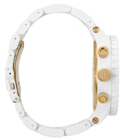 51-30 chronograph white ion-plated men's watch a083-1035