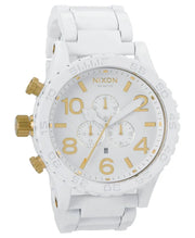 51-30 chronograph white ion-plated men's watch a083-1035