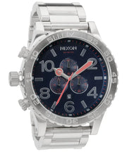 51-30 navy blue silver men's watch a083-307