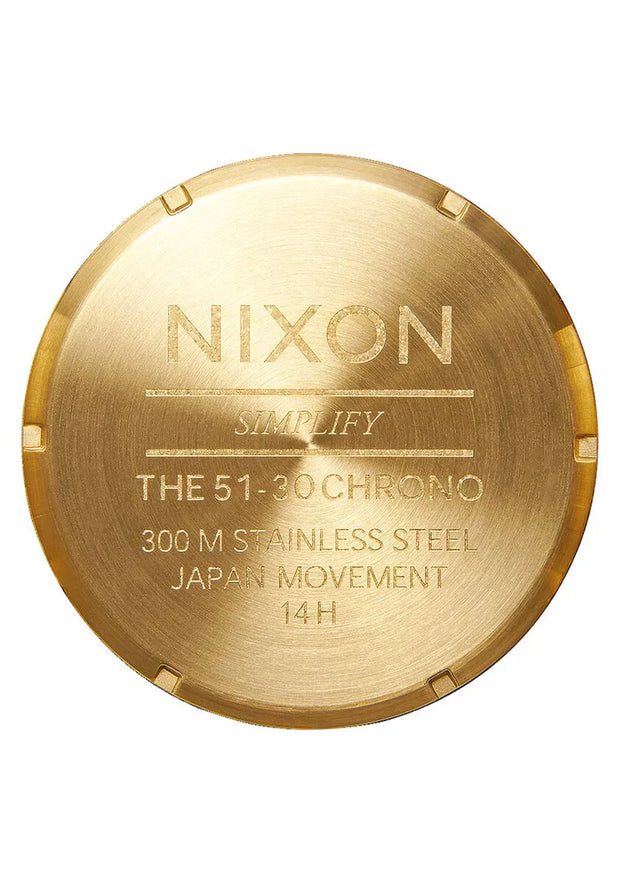 51-30 chrono stainless steel gold tone men's watch a083-502