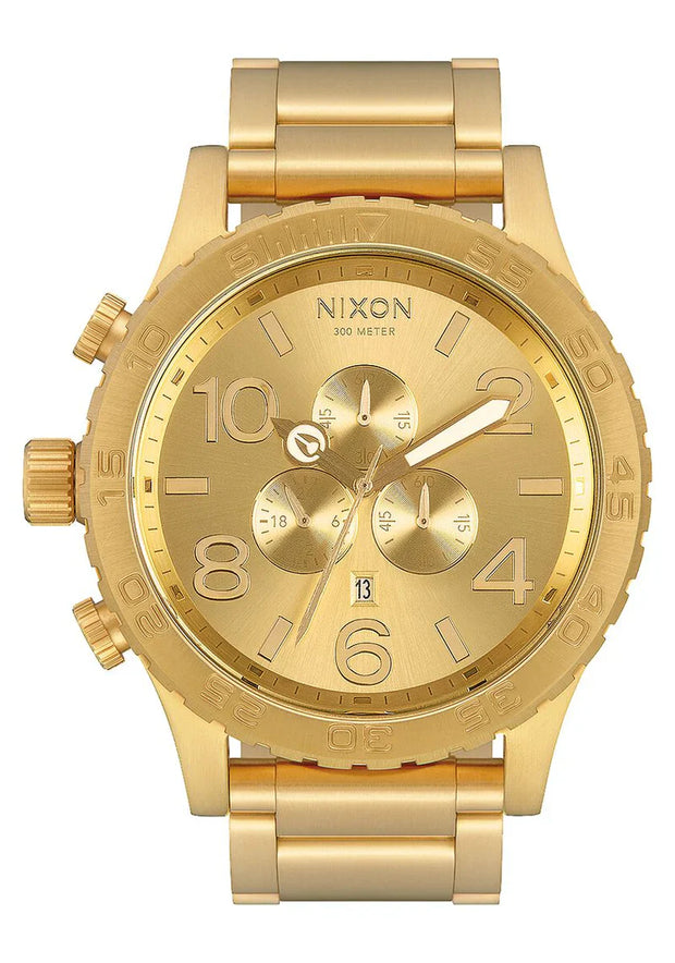 51-30 chrono stainless steel gold tone men's watch a083-502