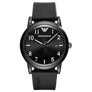 Emporio Armani Men’s Quartz Silicone Strap Black Dial 43mm Watch AR11071