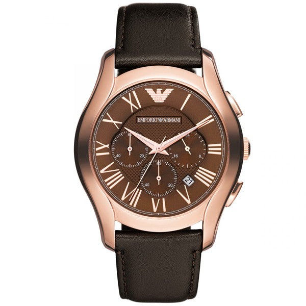 Emporio Armani Men’s Quartz Leather Strap Brown Dial 45mm Watch AR1701