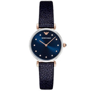 Emporio Armani Women’s Quartz Leather Strap Blue Dial 33mm Watch AR1989