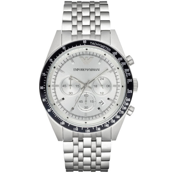 Emporio Armani Men’s Quartz Stainless Steel Silver Dial 46mm Watch AR6073