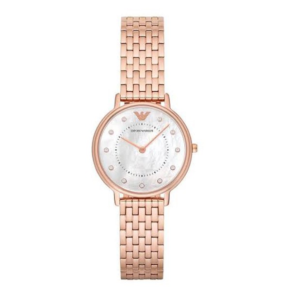 Emporio Armani Women’s Analog Stainless Steel Mother of Pearl Dial 32mm Watch AR11006