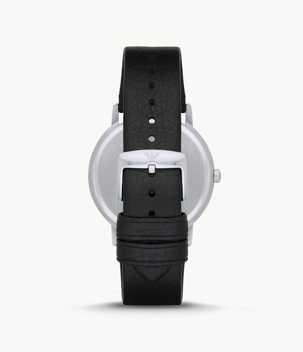 Emporio Armani Men’s Quartz Leather Strap Black Dial 41mm Watch AR11013