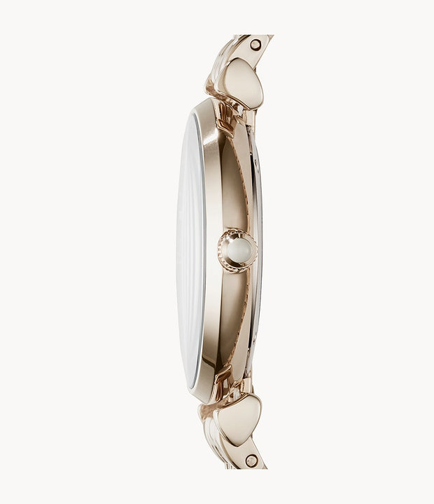 Emporio Armani Women’s Analog Stainless Steel Rose Gold Dial 32mm Watch AR11059