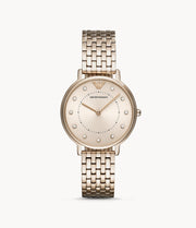 Emporio Armani Women’s Quartz Stainless Steel Rose Gold Dial 32mm Watch AR11062