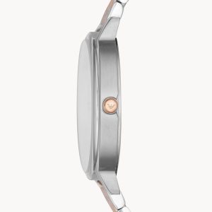 Emporio Armani Women’s Analog Stainless Steel Silver Dial 36mm Watch AR11113